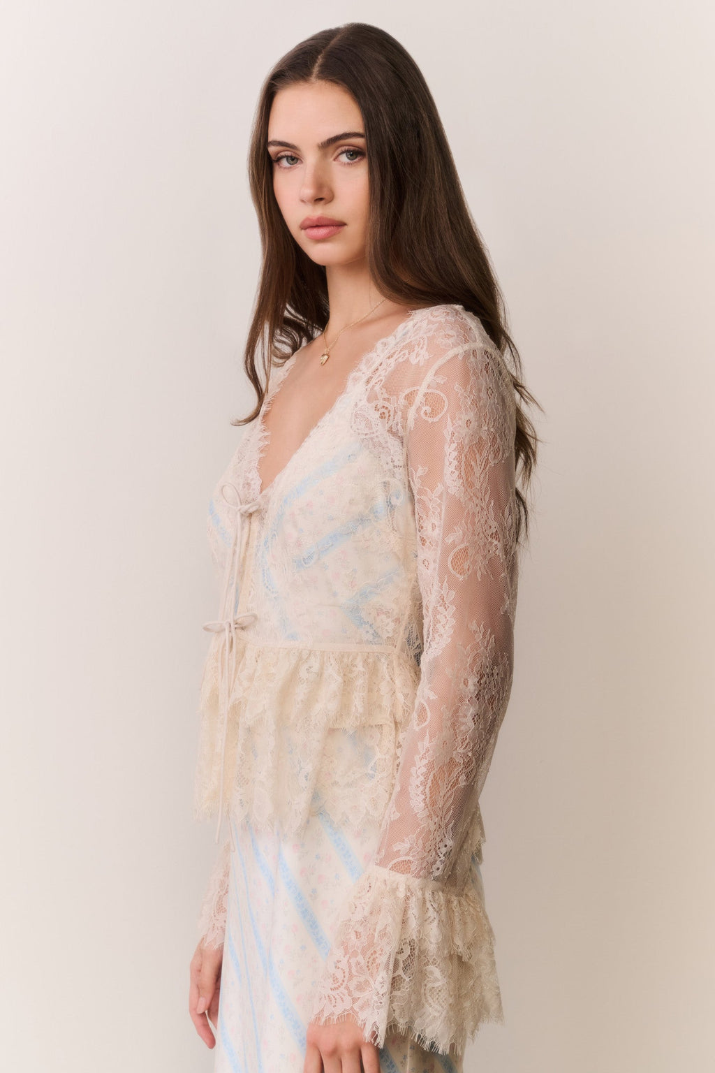 Siddie Sheer Lace Top